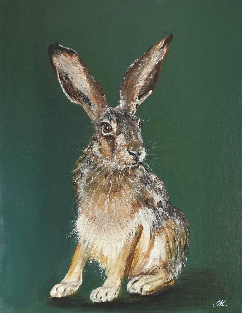 Brown Hare Portrait by Marina Kozyr