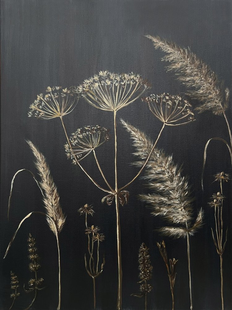 Golden Botanical Silhouettes by Marina Kozyr
