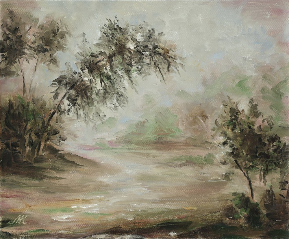 Serene Misty Landscape by Marina Kozyr