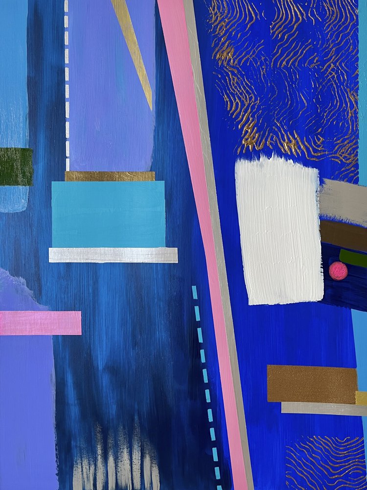 Vibrant Blue Geometry by Marina Kozyr