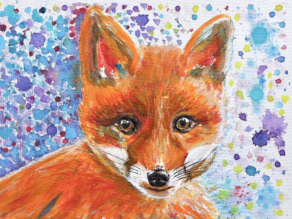 Whimsical Fox Cub by Marina Kozyr