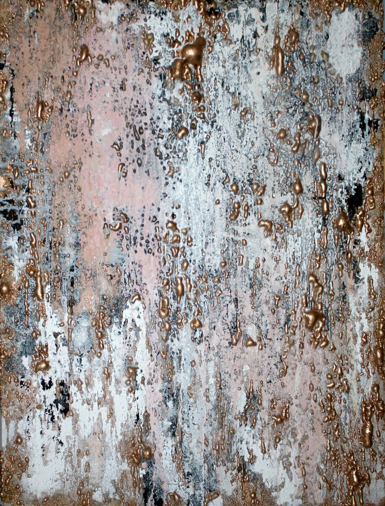 Textured Metallic Drips by Marina Nelson