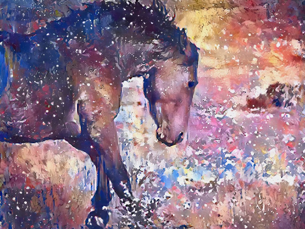 Vibrant Horse Splash by Matthys Moss