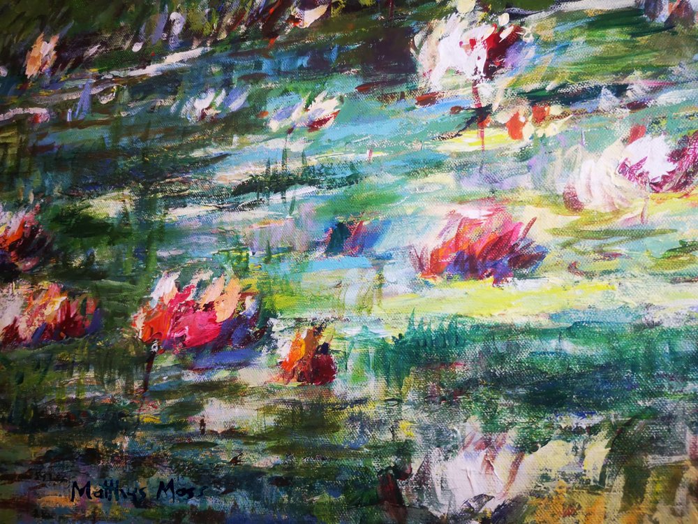 Vibrant Lily Pond by Matthys Moss