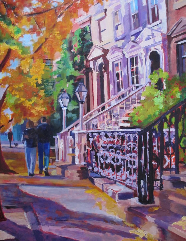 Autumn City Stroll by Maxine Shore