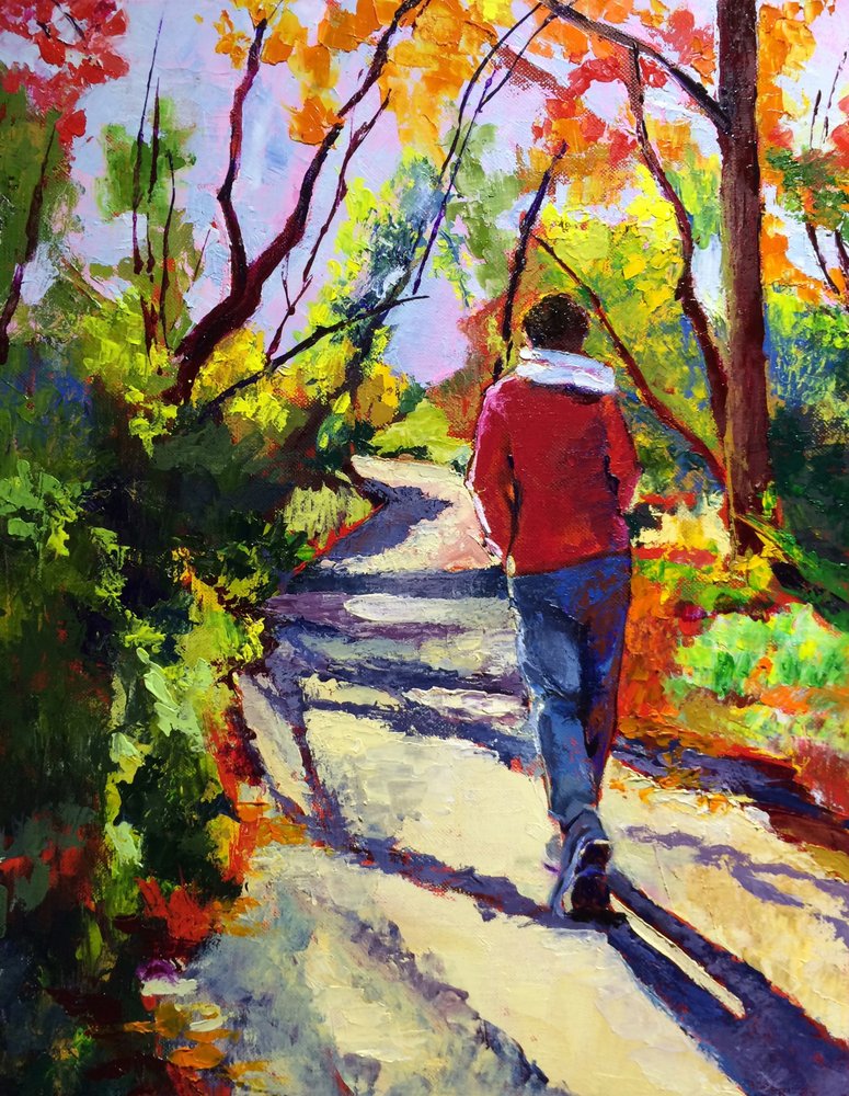 Colorful Autumn Stroll by Maxine Shore