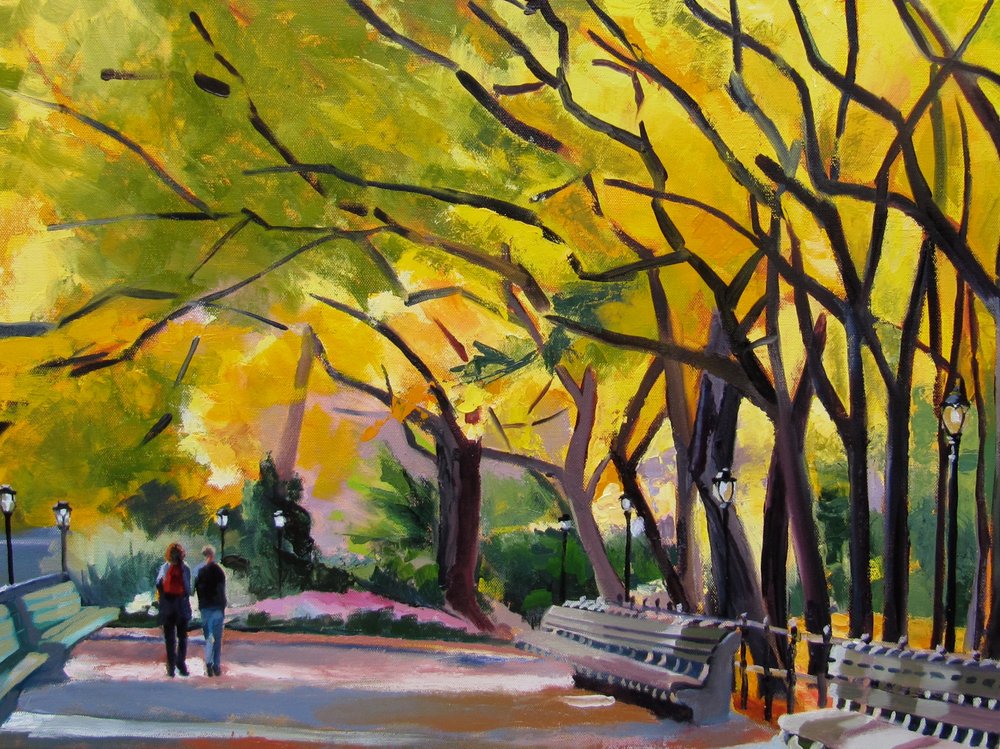 Golden Park Pathway by Maxine Shore