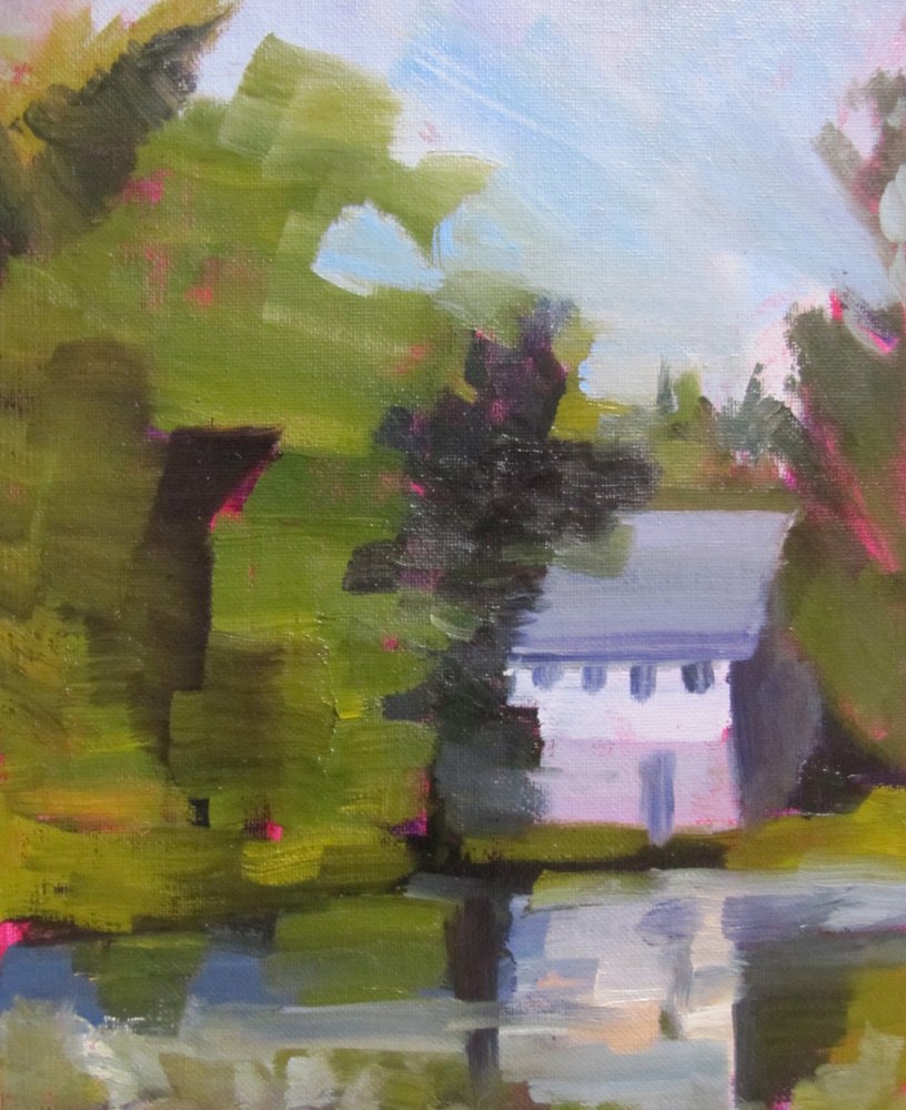 Impressionistic Lakeside House by Maxine Shore