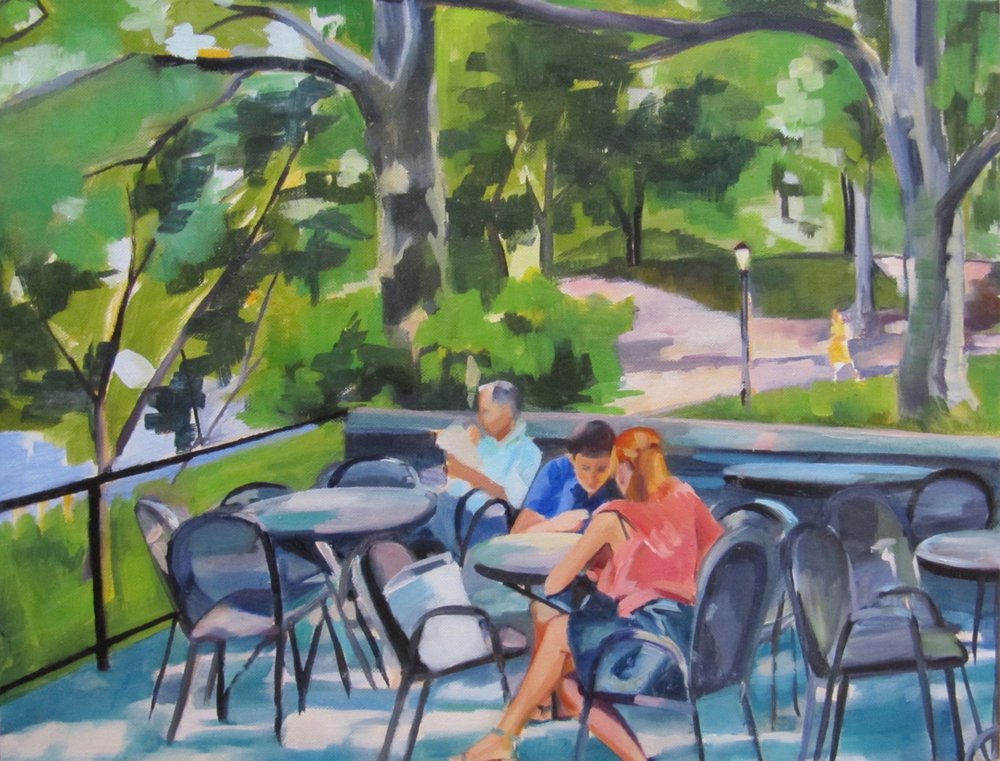 Park Cafe Scene by Maxine Shore