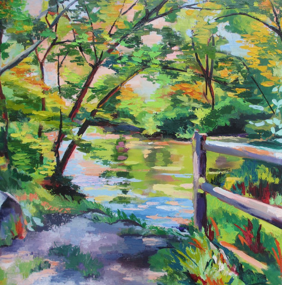 Serene River Path by Maxine Shore