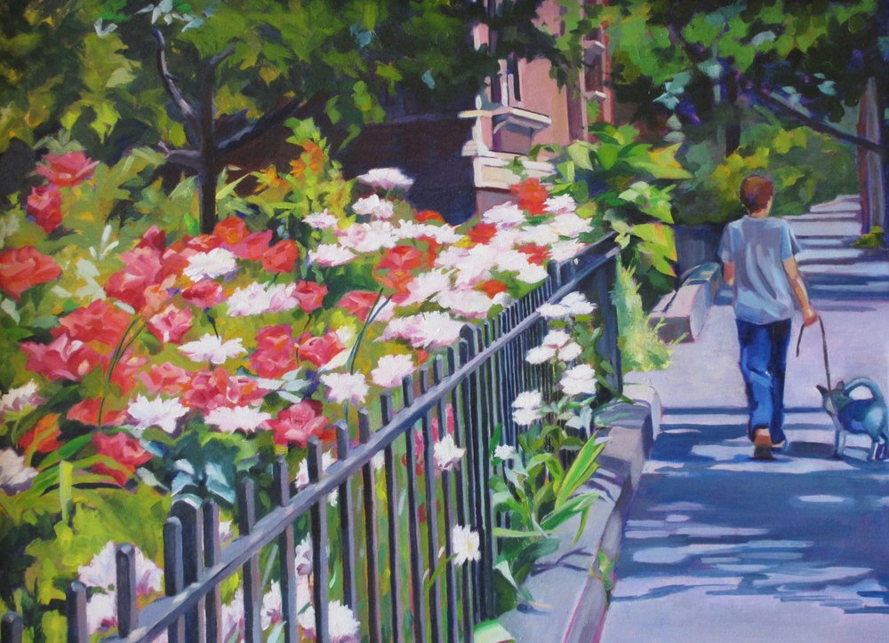 Sunny Garden Stroll by Maxine Shore