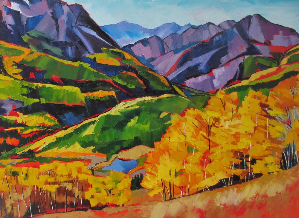 Vibrant Autumn Mountains by Maxine Shore