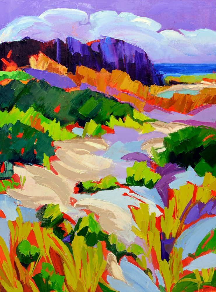 Vibrant Coastal Landscape by Maxine Shore