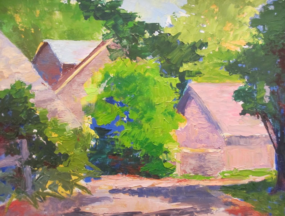 Vibrant Countryside Barns by Maxine Shore
