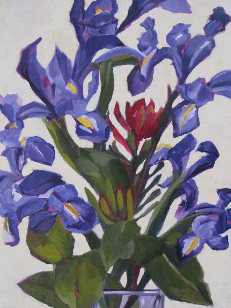 Vibrant Iris Bouquet by Maxine Shore