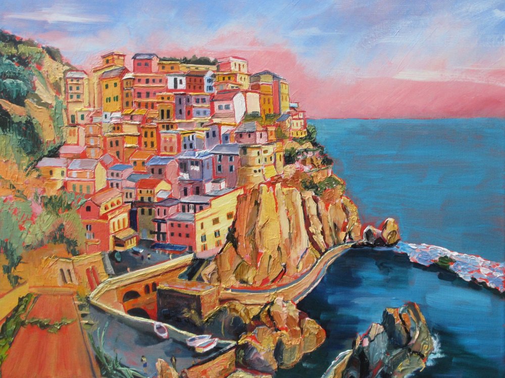 Vibrant Italian Coast by Maxine Shore