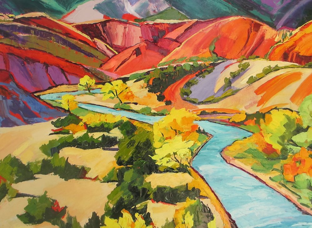 Vibrant River Valley by Maxine Shore