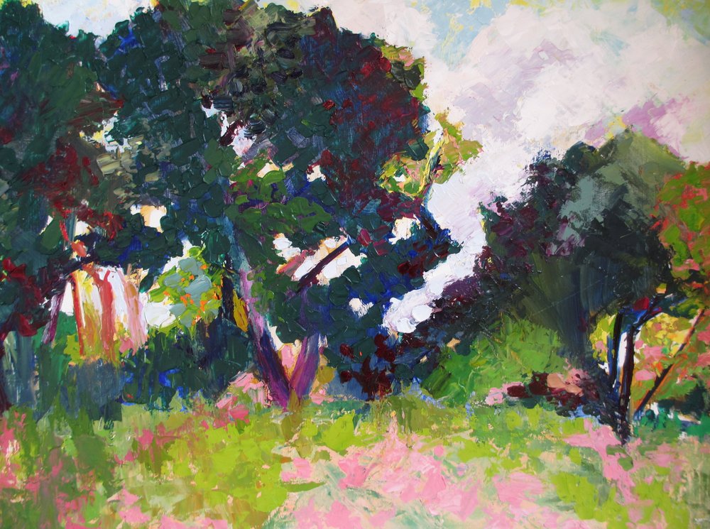 Vibrant Summer Landscape by Maxine Shore