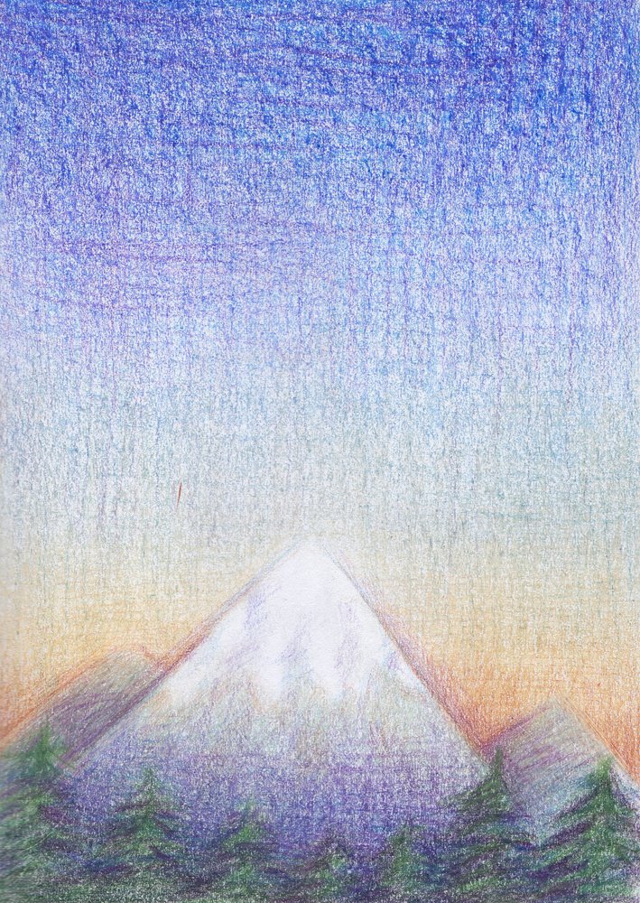 Serene Mountain Sunset by Mirjam Schrei