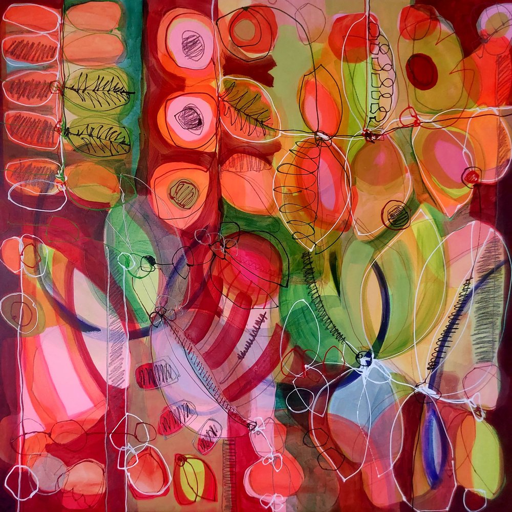 Colorful Abstract Botanicals by Monika Riethmueller