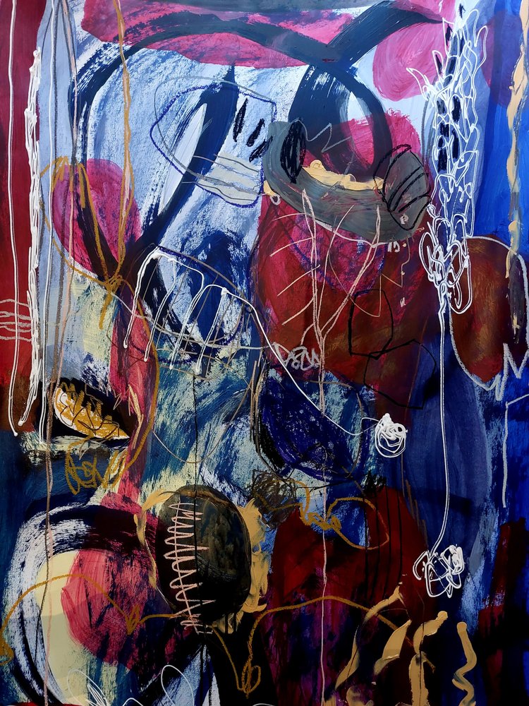 Colorful Abstract Expression by Monika Riethmueller