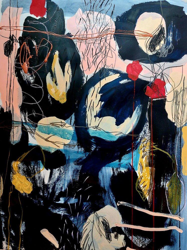 Dark Abstract Flow by Monika Riethmueller