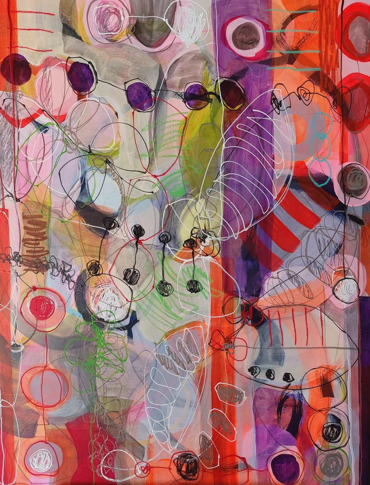 Vibrant Abstract Layers by Monika Riethmueller