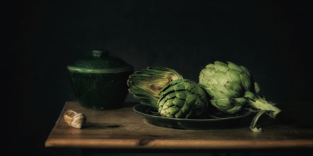Still Life with Artichokes by Monique van Velzen