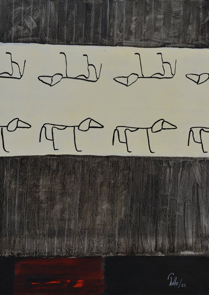 Minimalist Dachshund Pattern by Mr PETTO