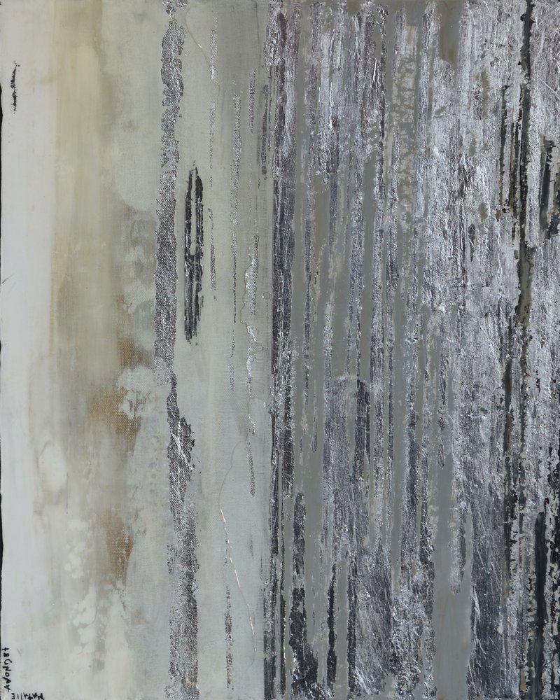 Modern Metallic Abstract by Natalie Avondet