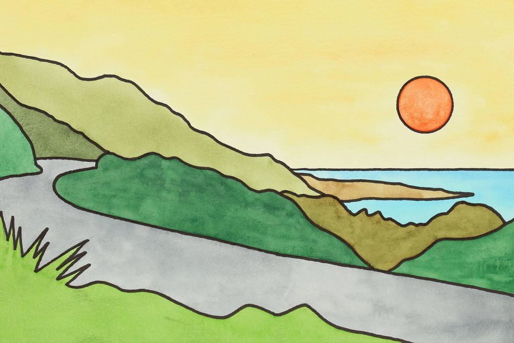 Coastal Road Sunset by Natalie Bruns