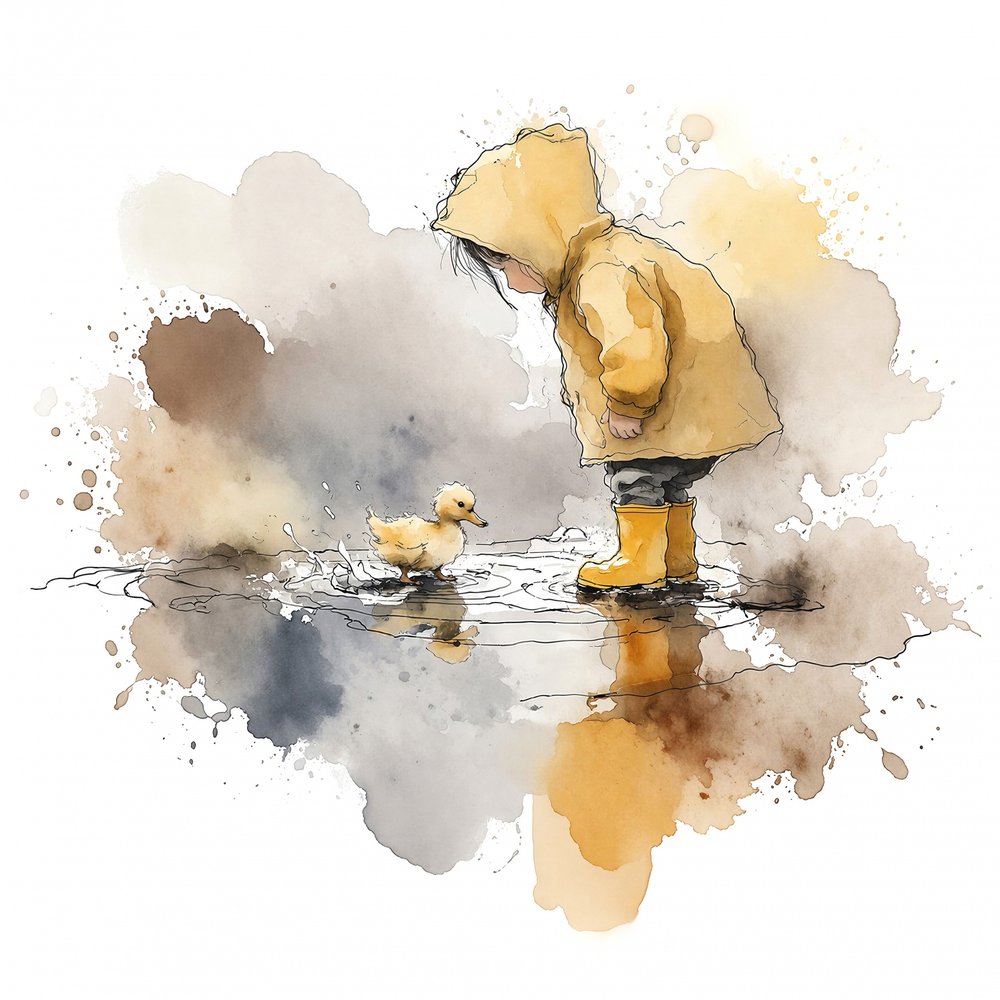 Curious Child Duckling by Natalie Bruns