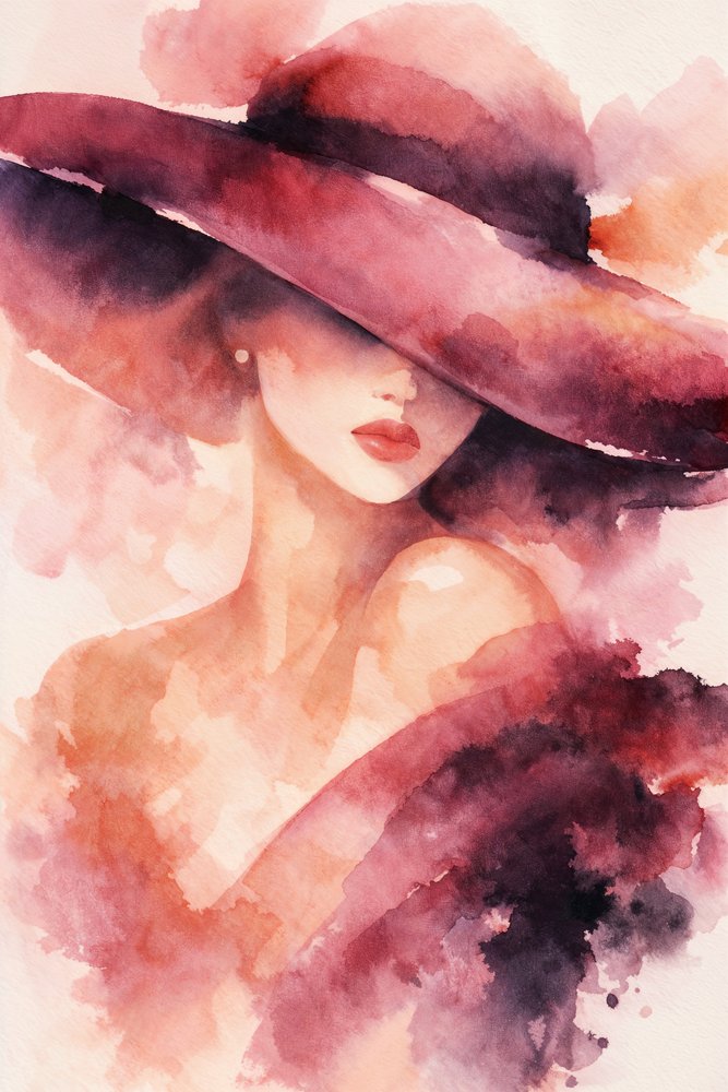 Elegant Woman In Hat by Natalie Bruns