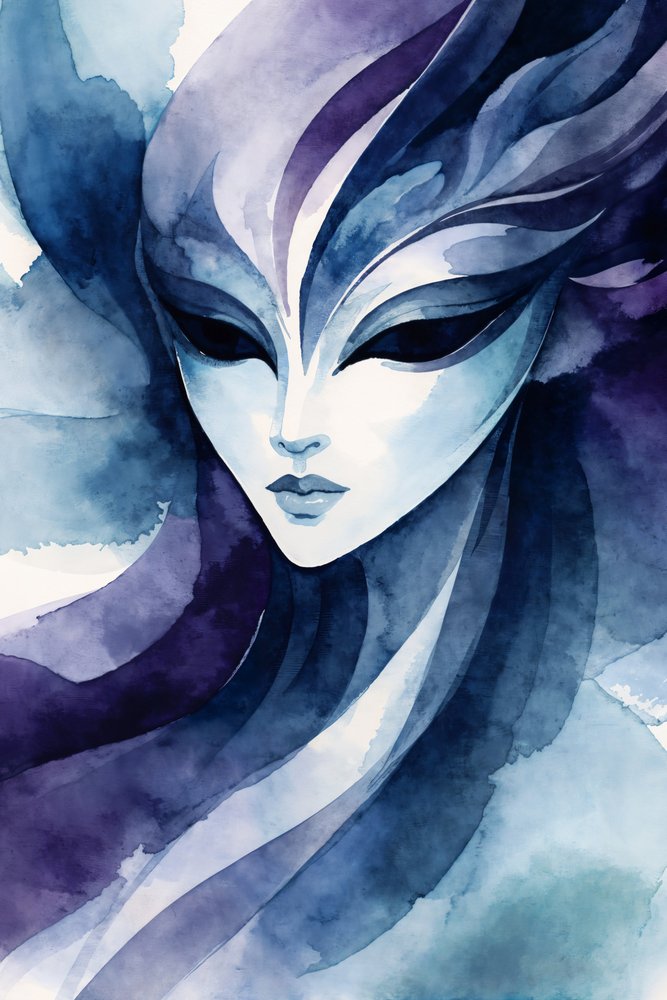 Ethereal Masked Woman by Natalie Bruns