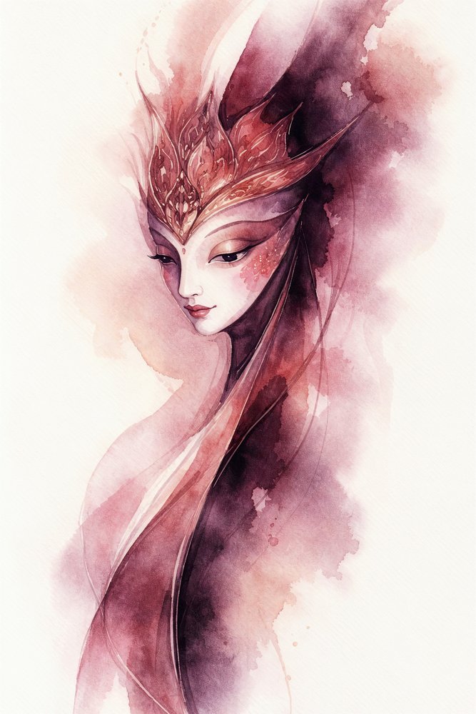 Ethereal Watercolor Portrait by Natalie Bruns