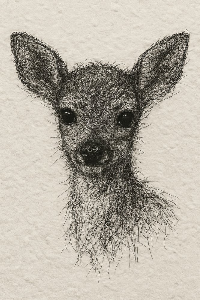 Gentle Fawn Portrait by Natalie Bruns