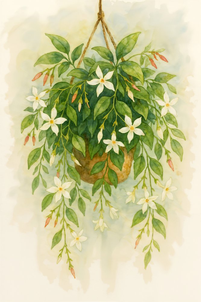 Hanging Jasmine Blooms by Natalie Bruns
