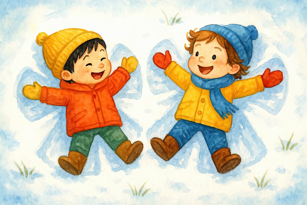 Happy Snow Angels by Natalie Bruns