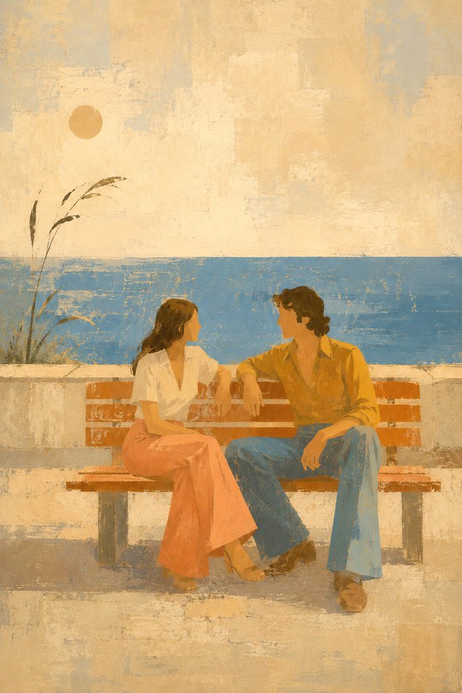 Nostalgic Seaside Couple by Natalie Bruns