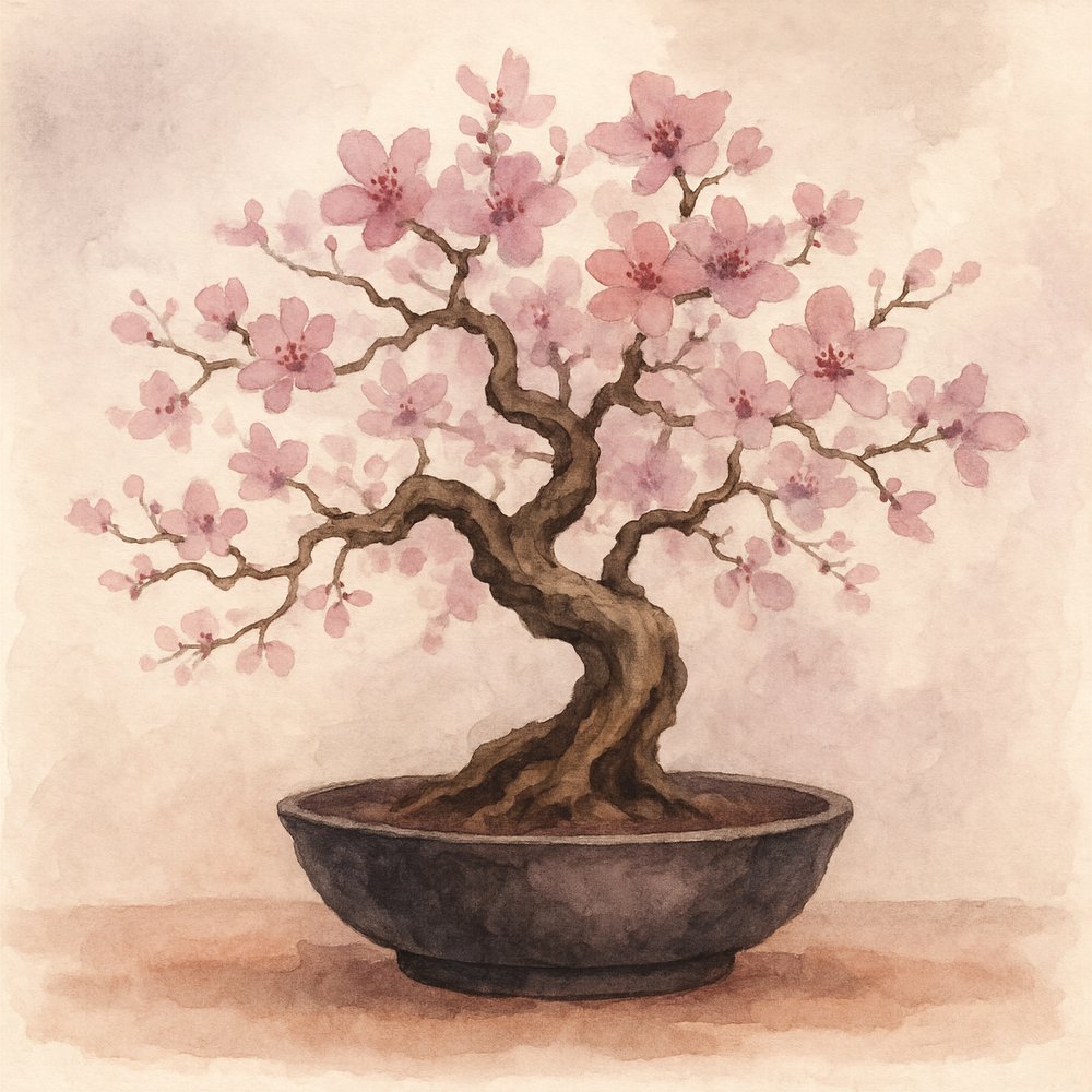 Pink Cherry Bonsai by Natalie Bruns