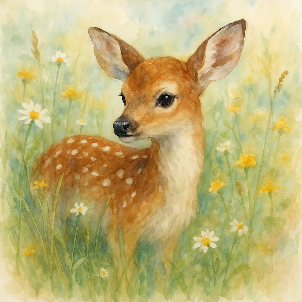 Spotted Fawn Meadow by Natalie Bruns