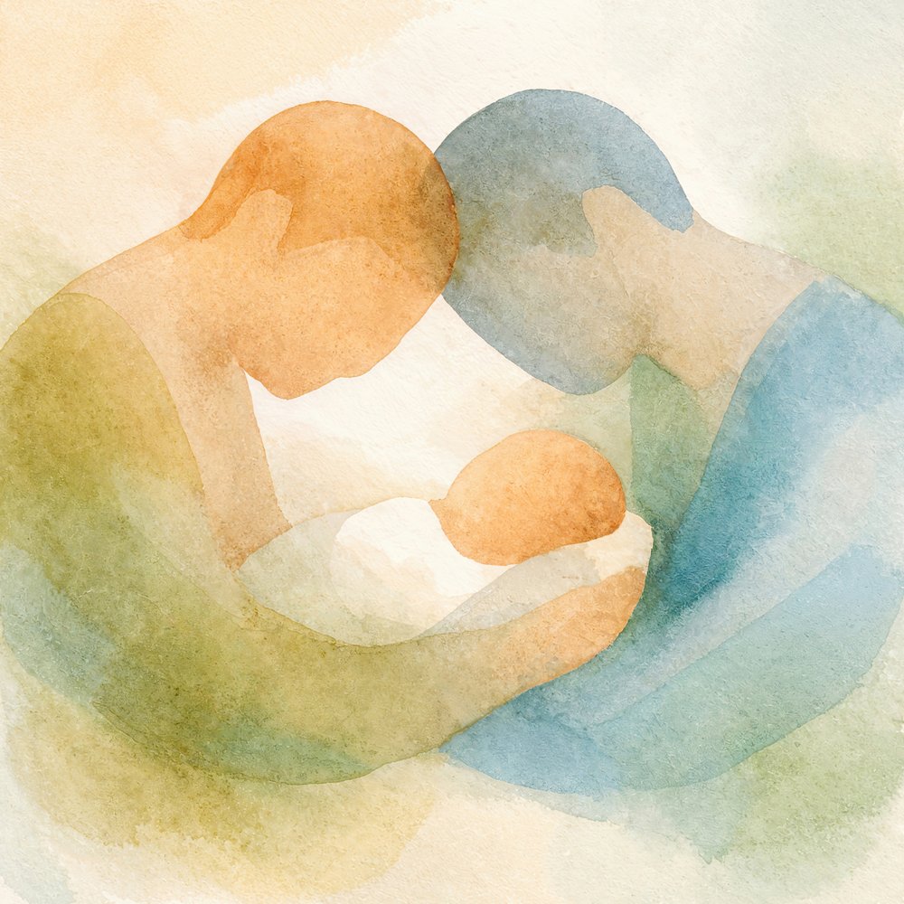 Tender Family Moment by Natalie Bruns