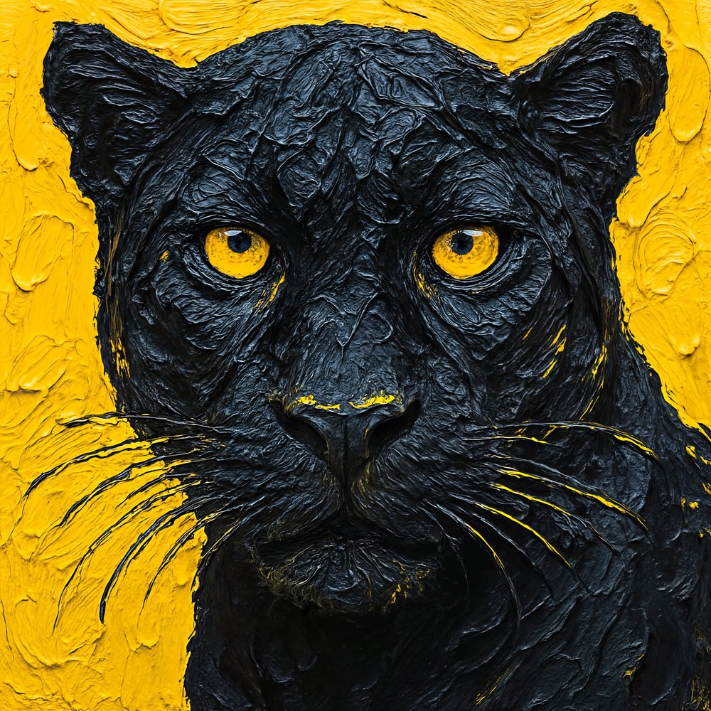 Textured Black Panther by Natalie Bruns