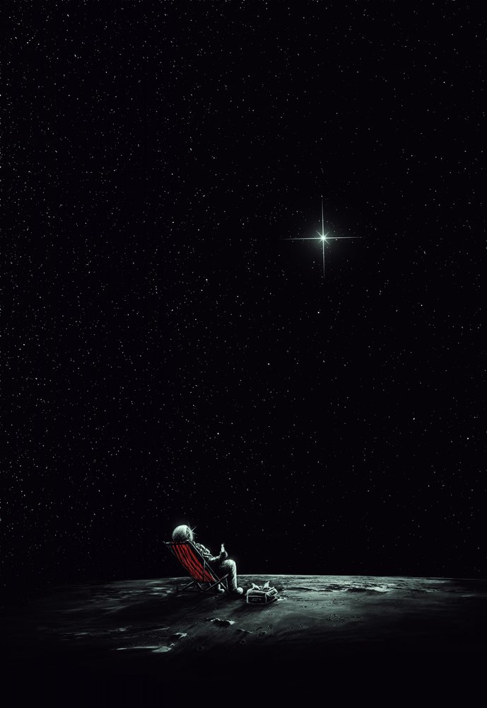 Astronaut Star Gazer by Nicebleed