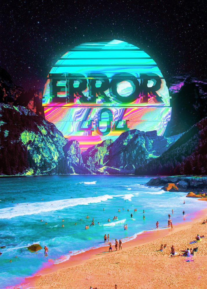 Vaporwave Error Beach by Nicebleed