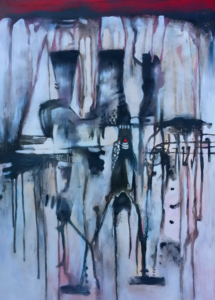Abstract Figures Red Dot by Nico Phooko