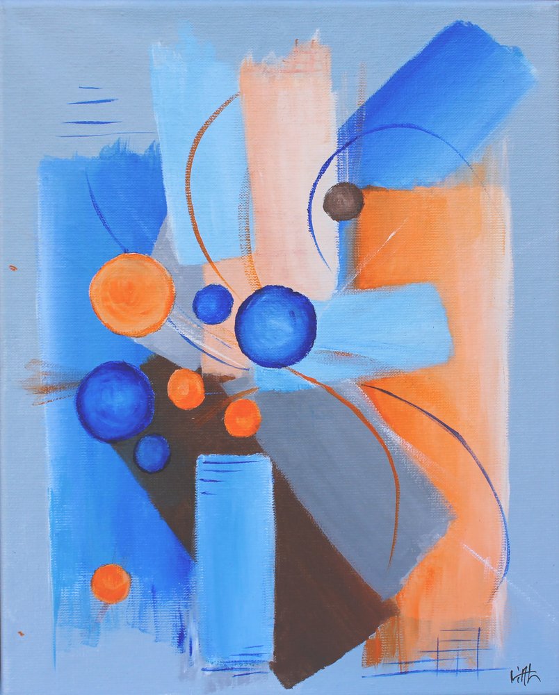 Dynamic Blue Orange Spheres by Nicolas Alsterdal