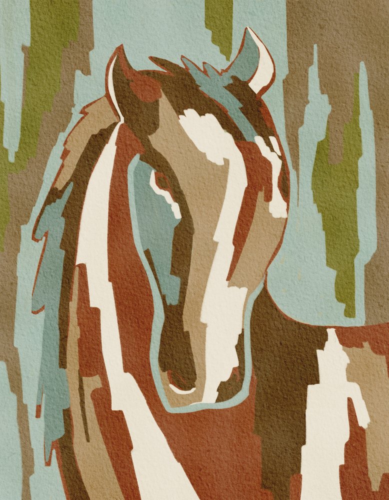 Abstract Horse Portrait by Nikita Jariwala