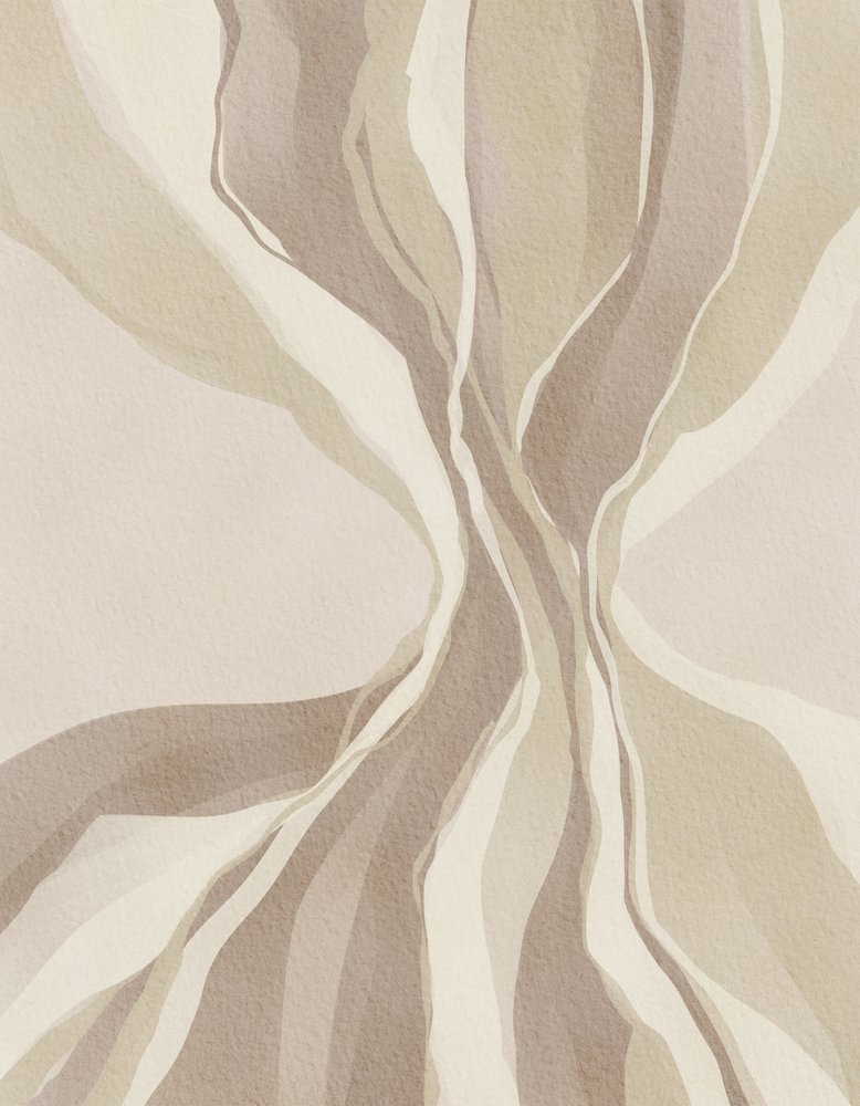 Flowing Neutral Abstract by Nikita Jariwala