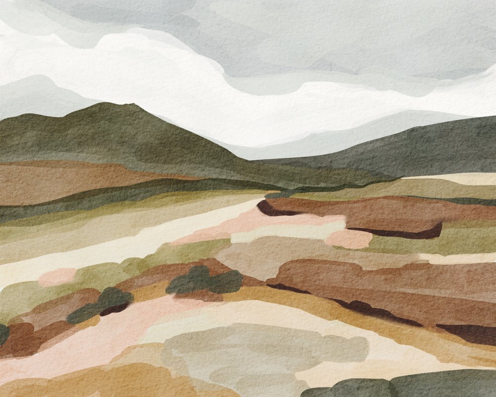 Muted Mountain Landscape by Nikita Jariwala